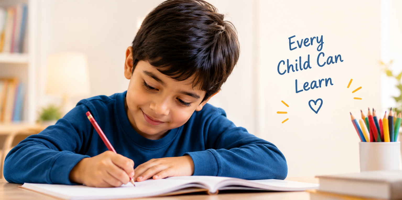 Child engaged in one-on-one online learning